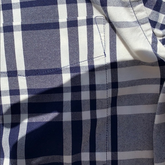 Can't Rugger blue and white plaid Oxford shirt - Picture 2 of 4